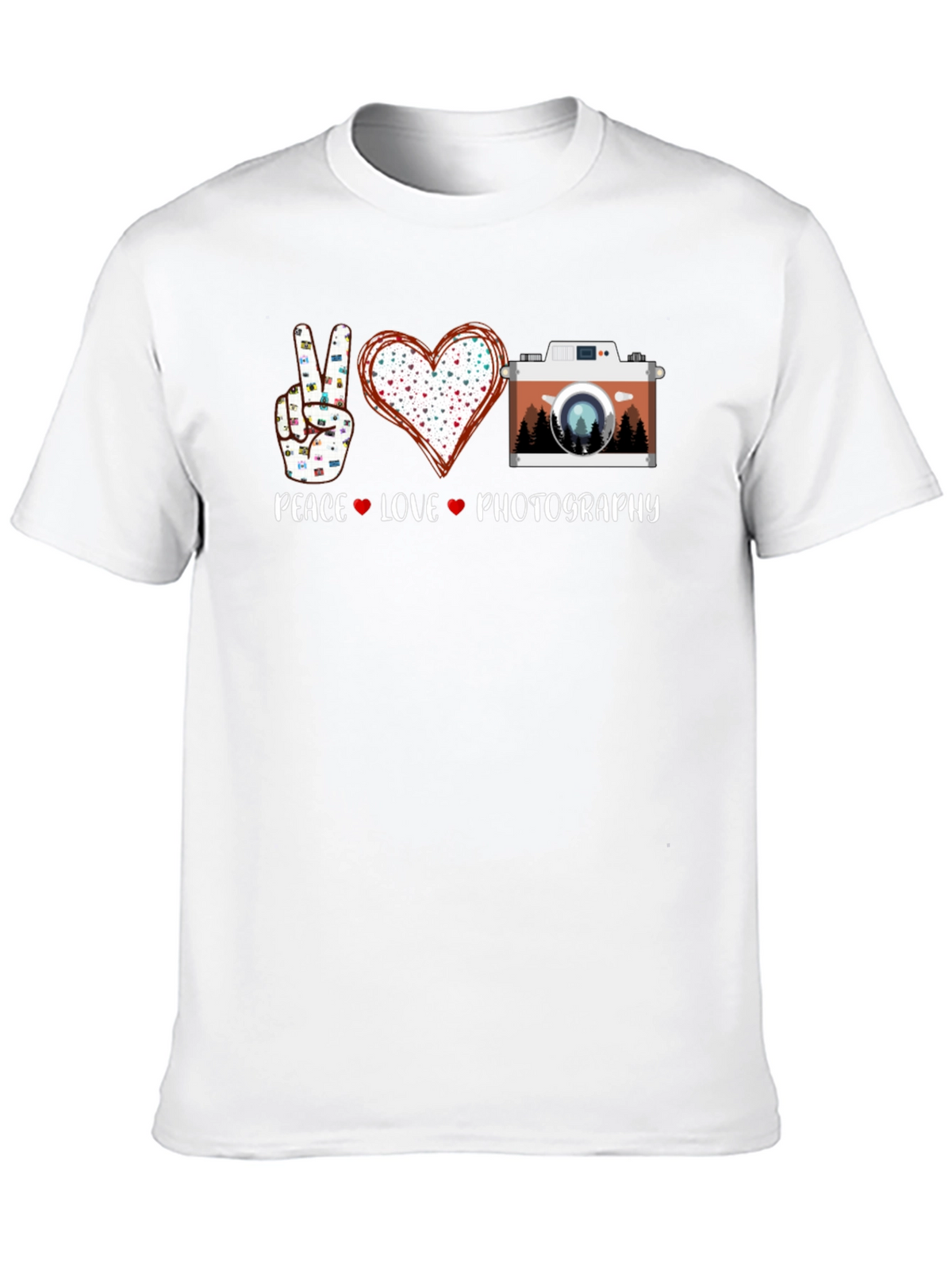 Peace Love Photography T-Shirt - Nature Camera Tee