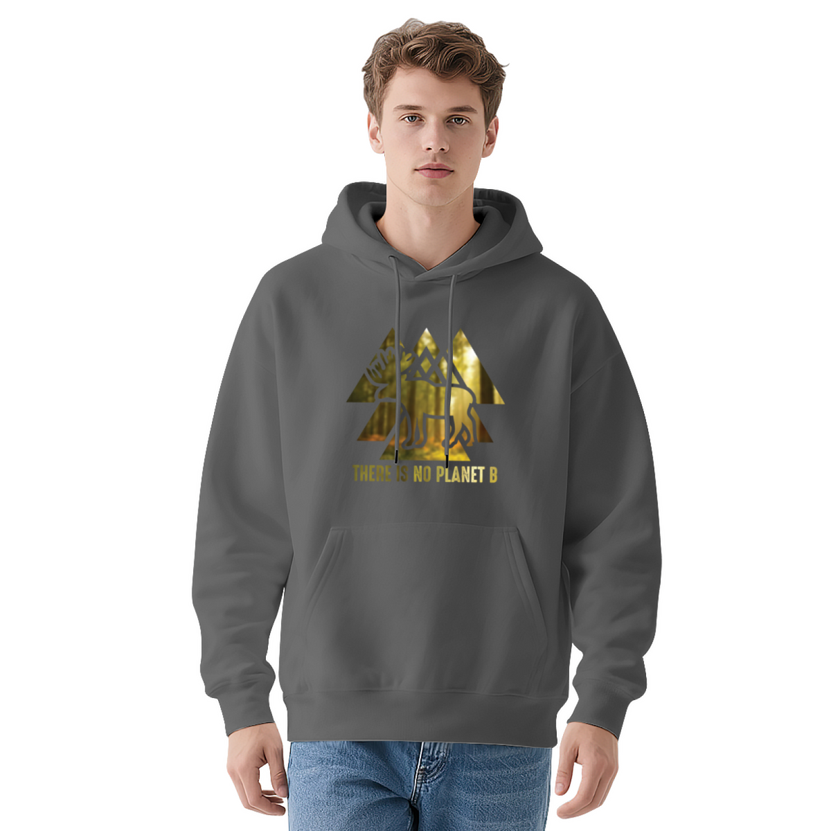 Moose Nature Hoodie - "THERE IS NO PLANET B"
