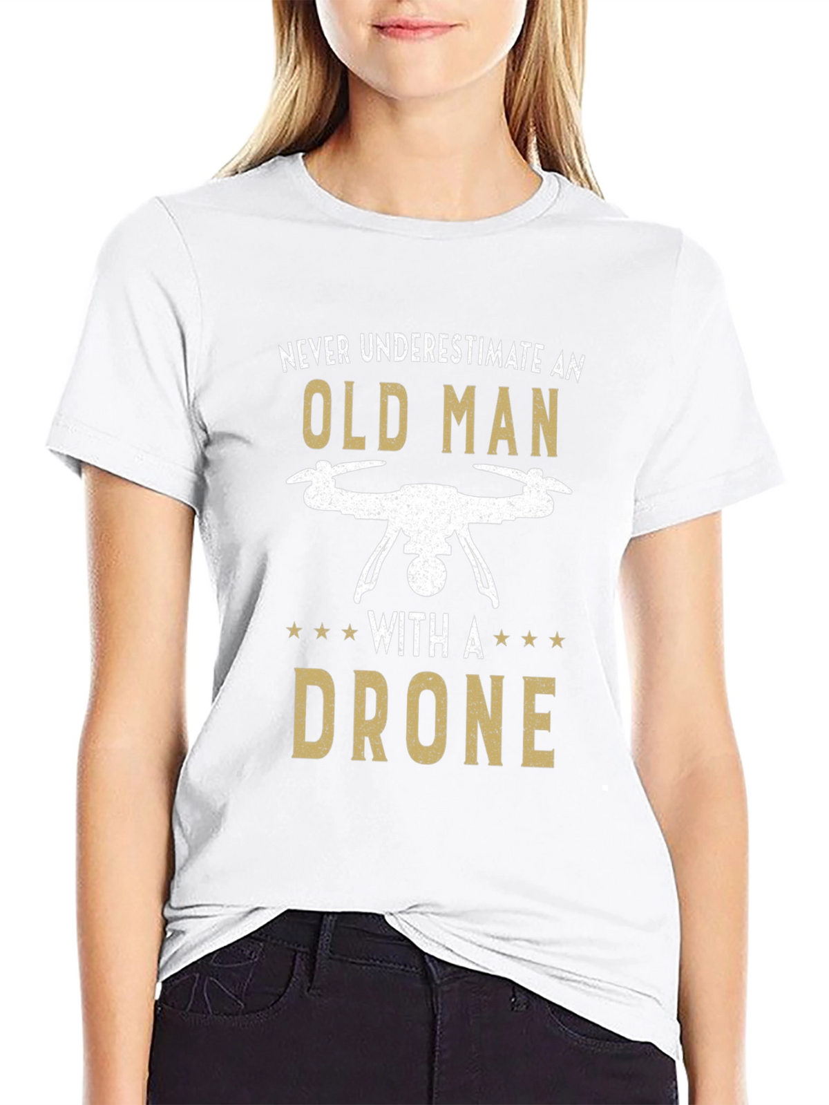 Old Man Drone T-Shirt - Funny Gift Tee