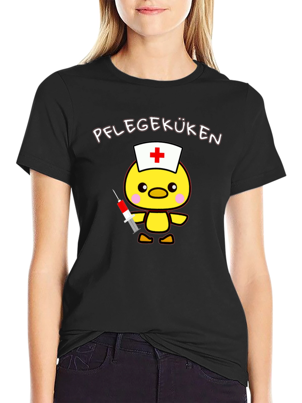 Nurse Chick T-Shirt - Caregiver Cute Cartoon Tee