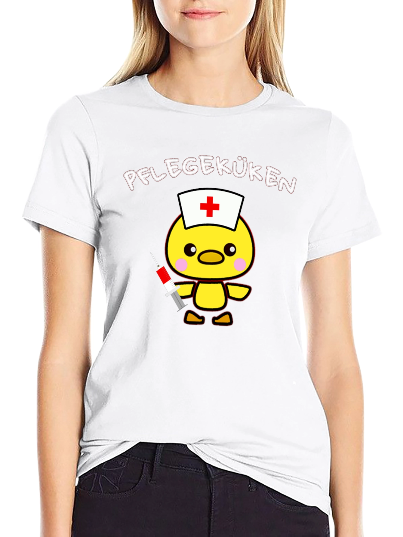 Nurse Chick T-Shirt - Caregiver Cute Cartoon Tee