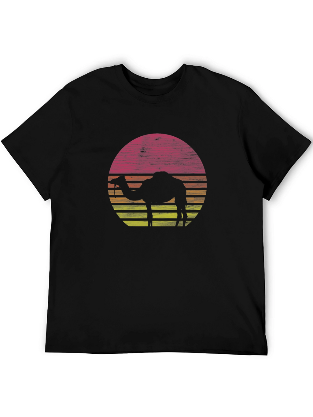Sunset Camel Graphic Tee - Retro Style