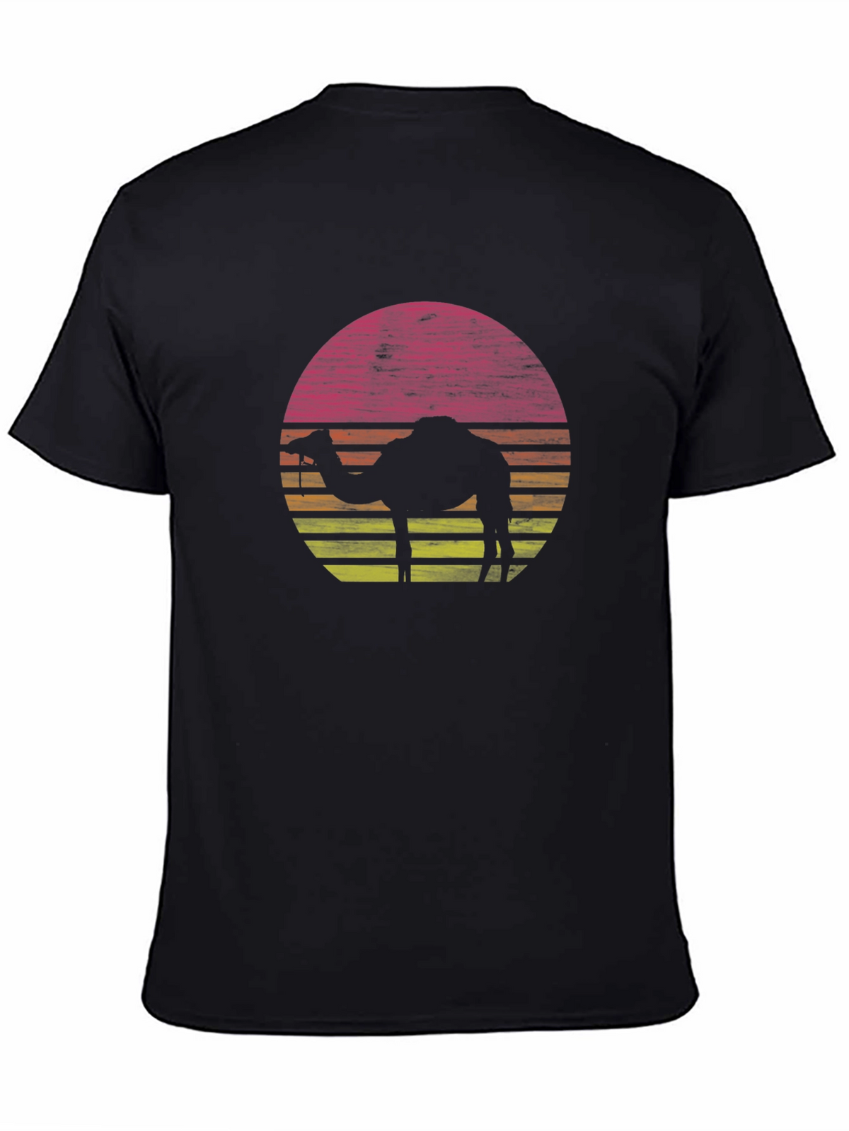 Sunset Camel Graphic Tee - Retro Style