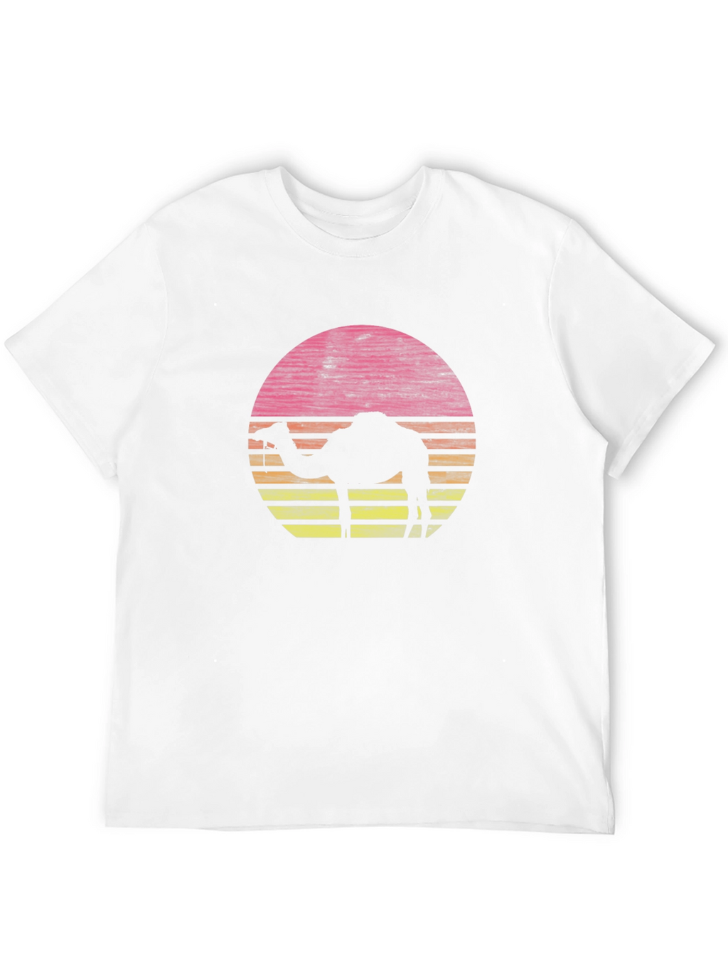 Sunset Camel Graphic Tee - Retro Style