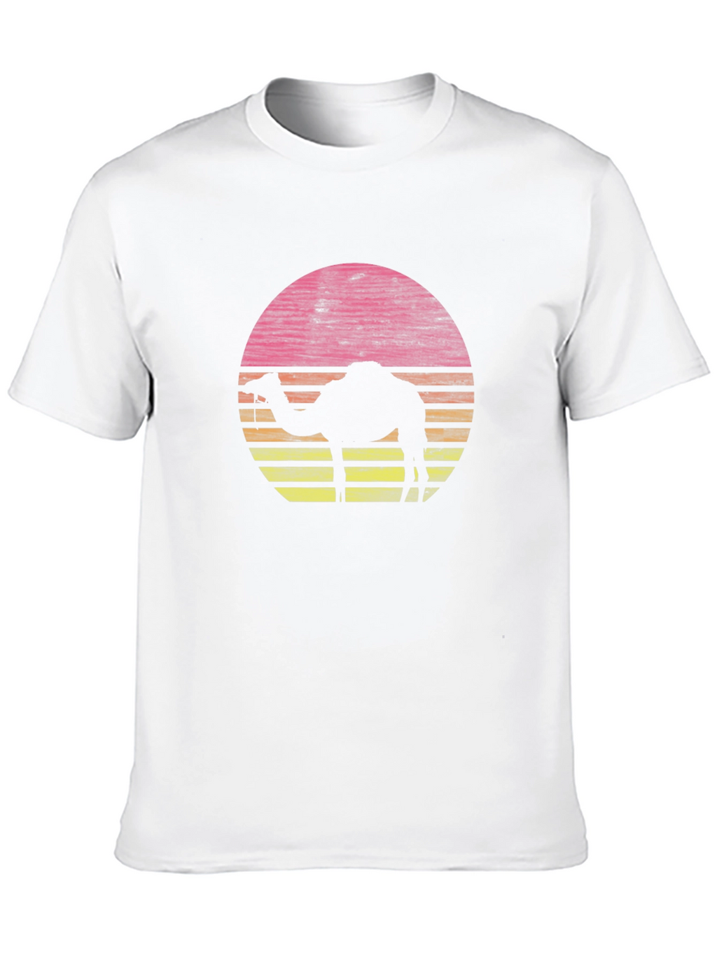 Sunset Camel Graphic Tee - Retro Style