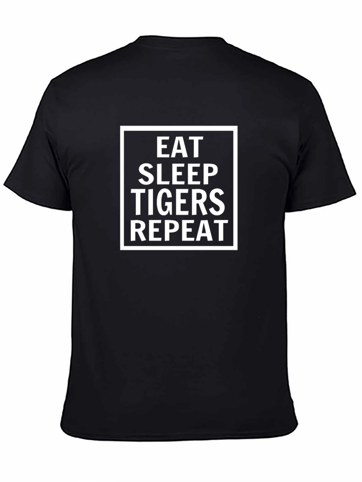 Eat Sleep Tigers Repeat Black T-Shirt