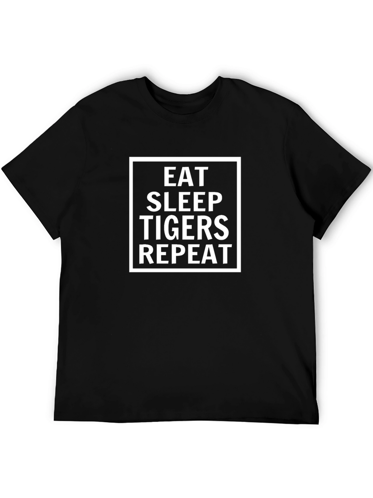 Eat Sleep Tigers Repeat Black T-Shirt