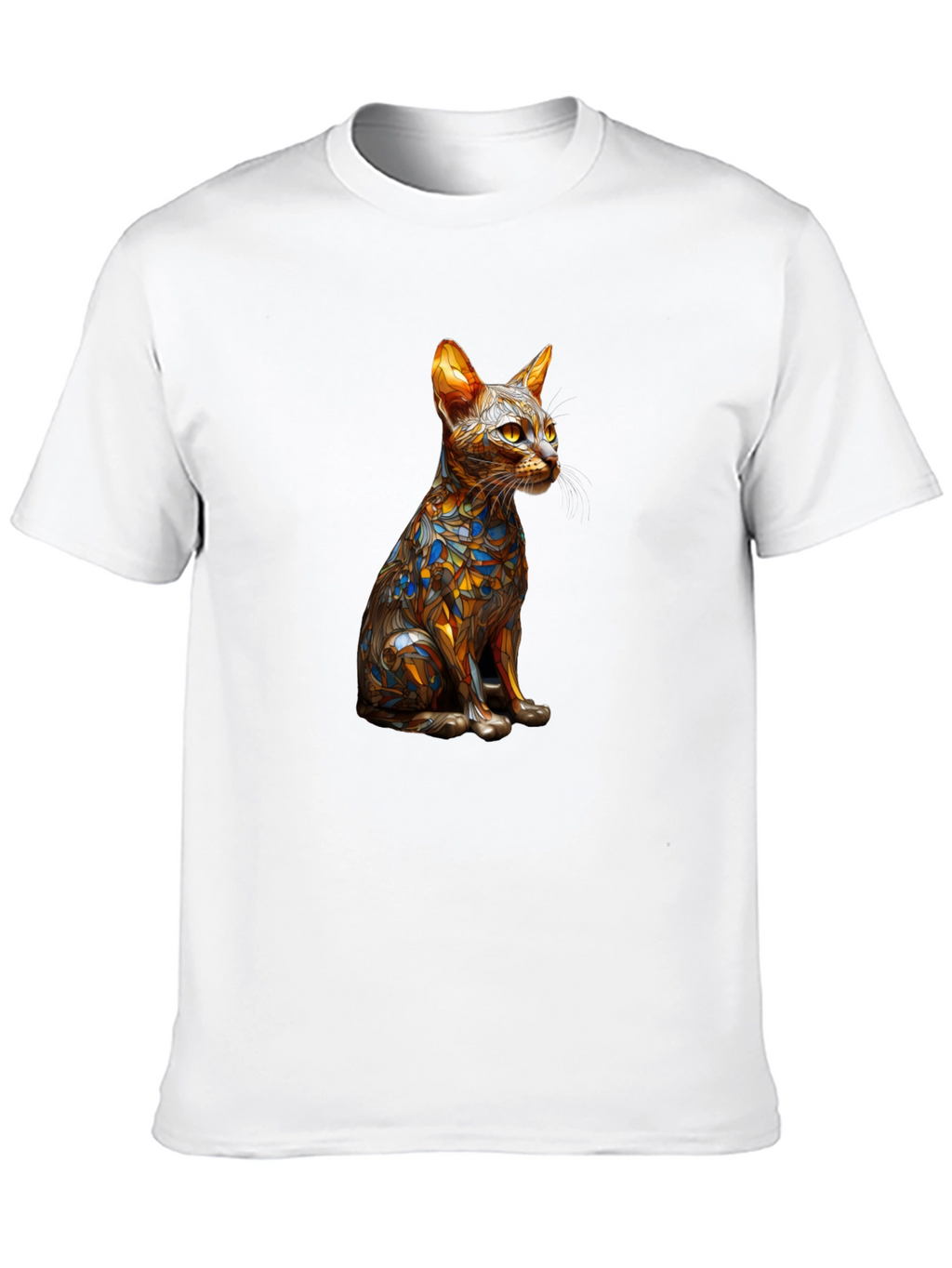 Abstract Cat Art T-Shirt