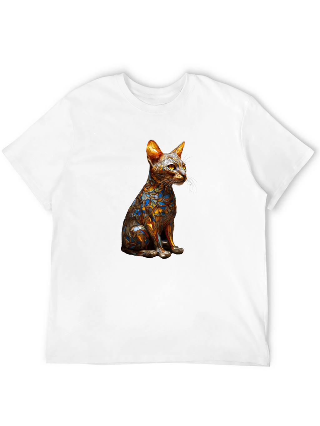 Abstract Cat Art T-Shirt