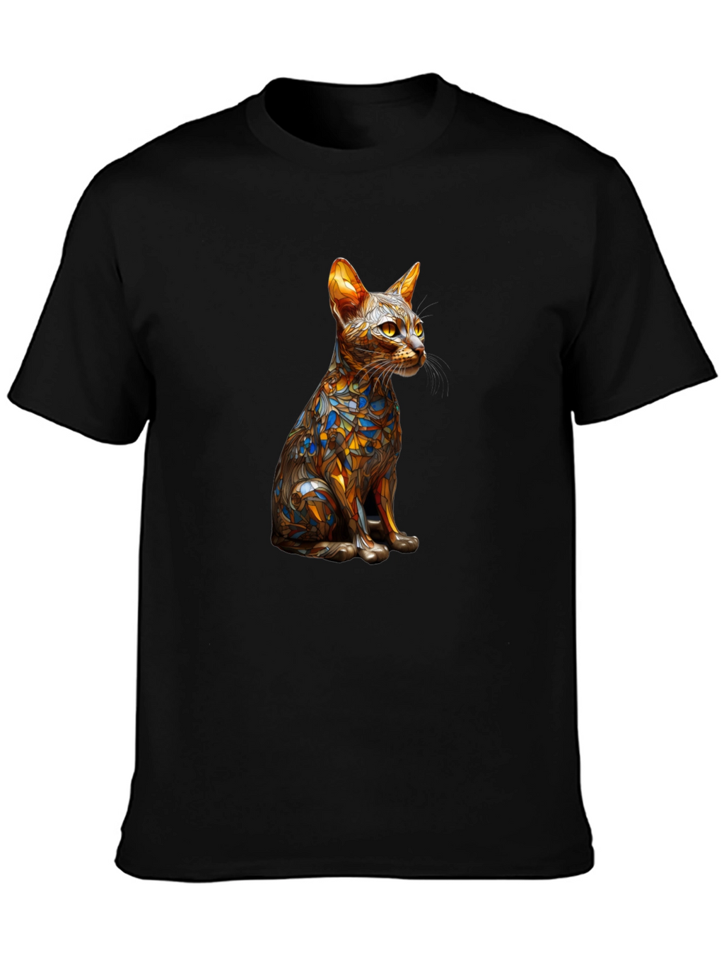 Abstract Cat Art T-Shirt