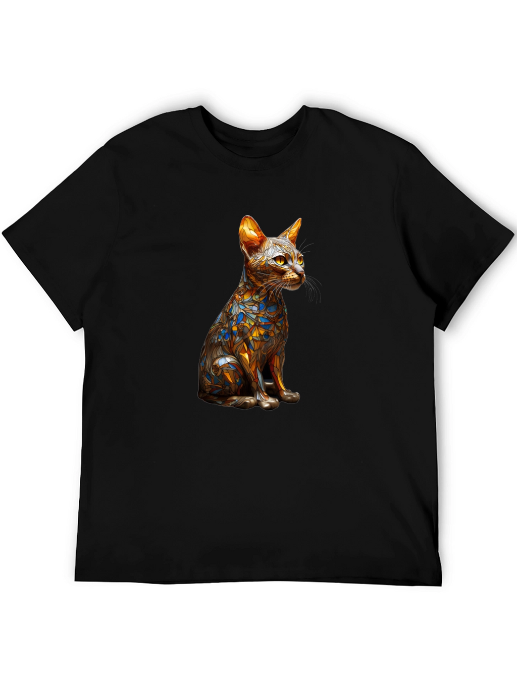 Abstract Cat Art T-Shirt