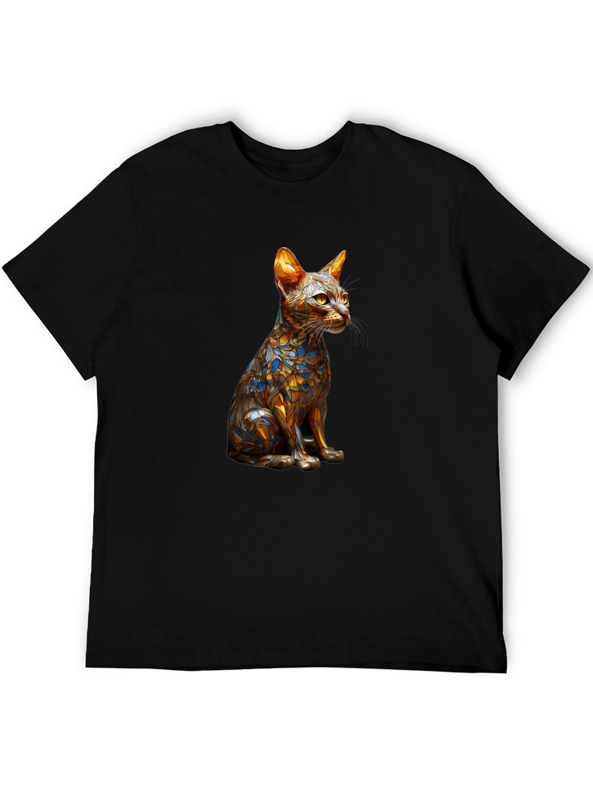 Abstract Cat Art T-Shirt