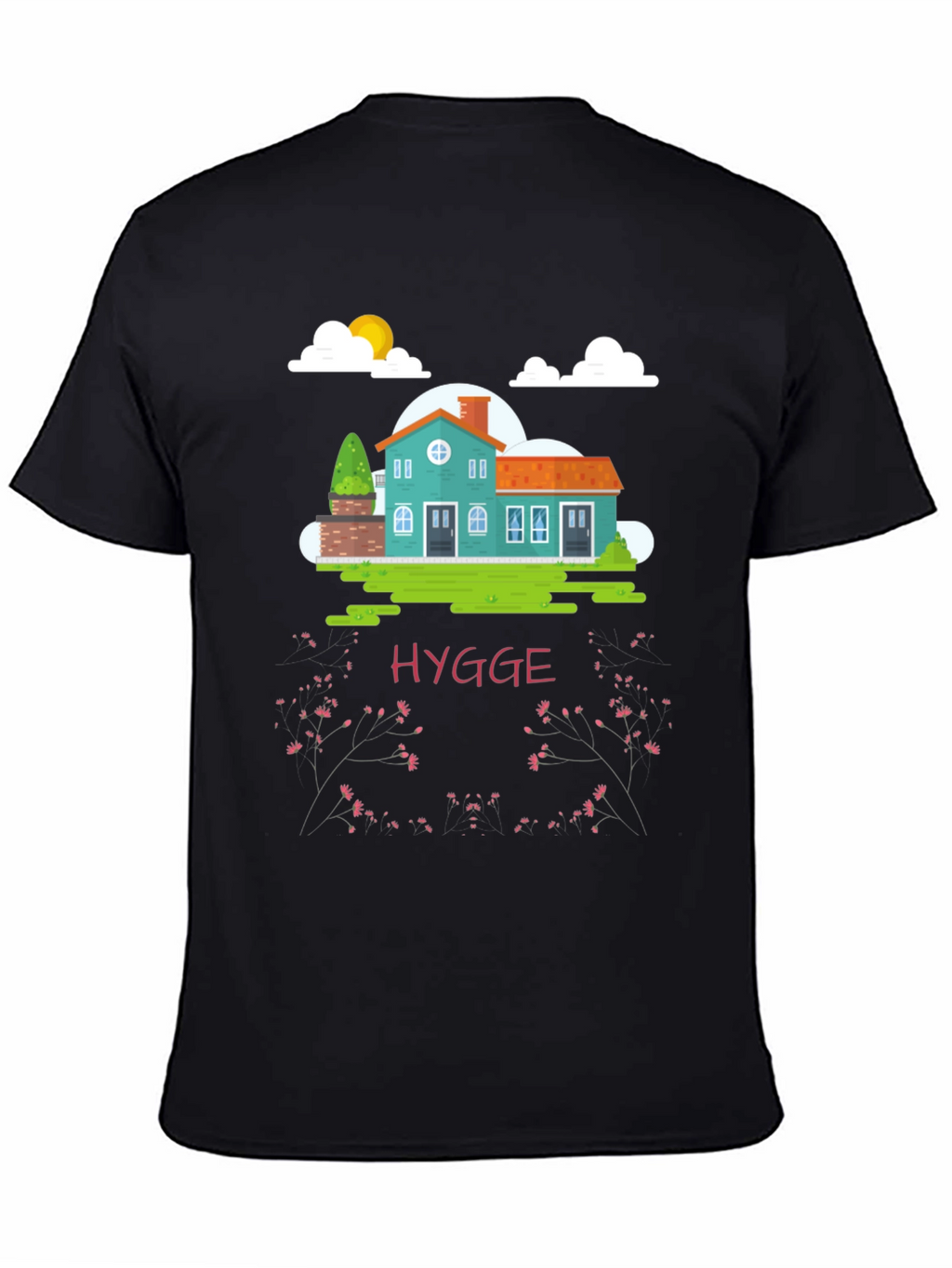 Hygge House Black T-Shirt - Cozy Comfort