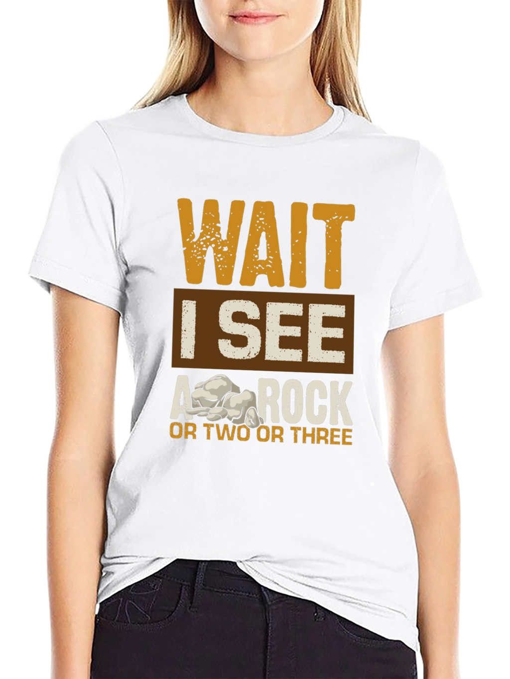 Wait I See A Rock Graphic Tee