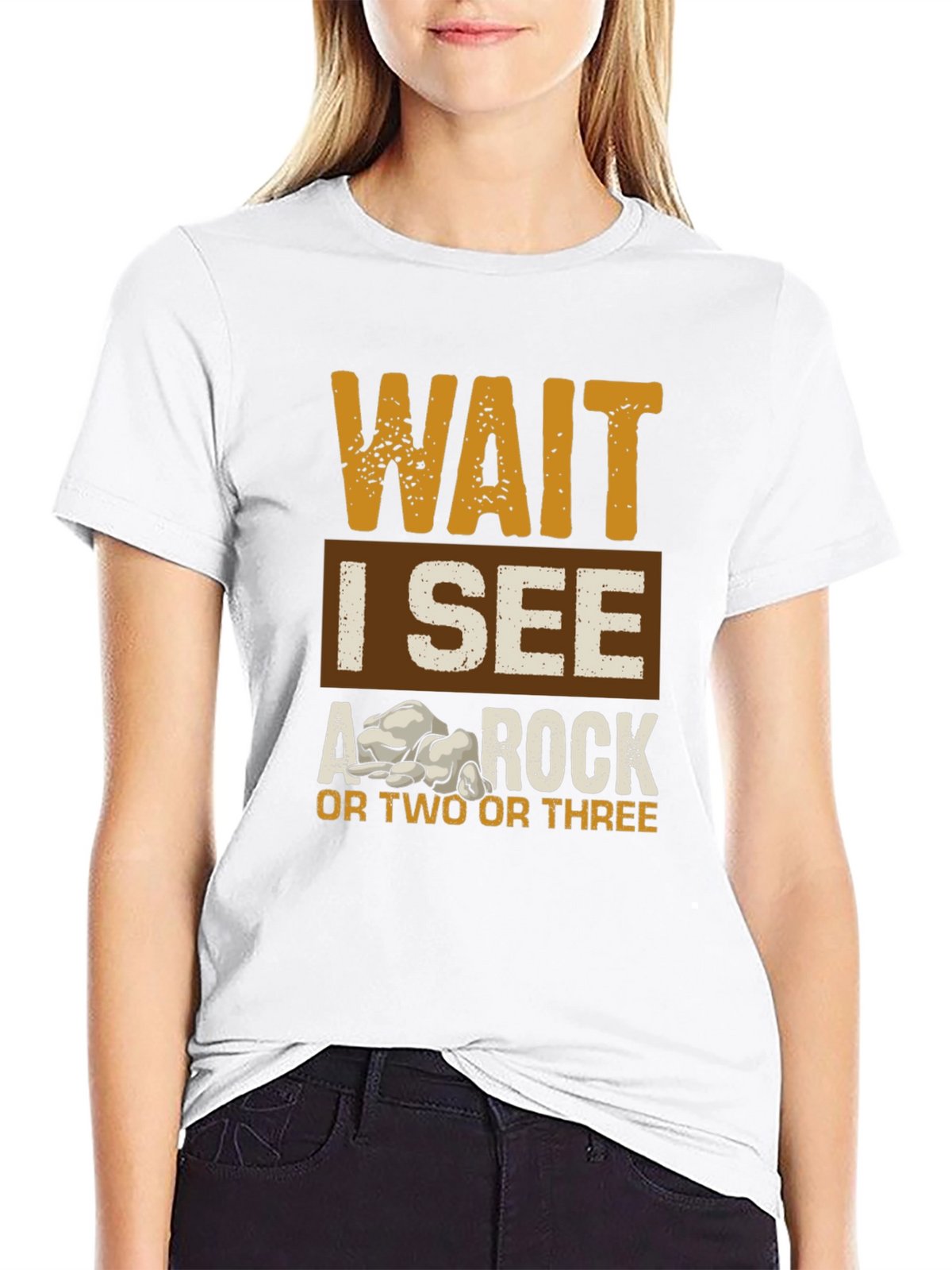 Wait I See A Rock Graphic Tee