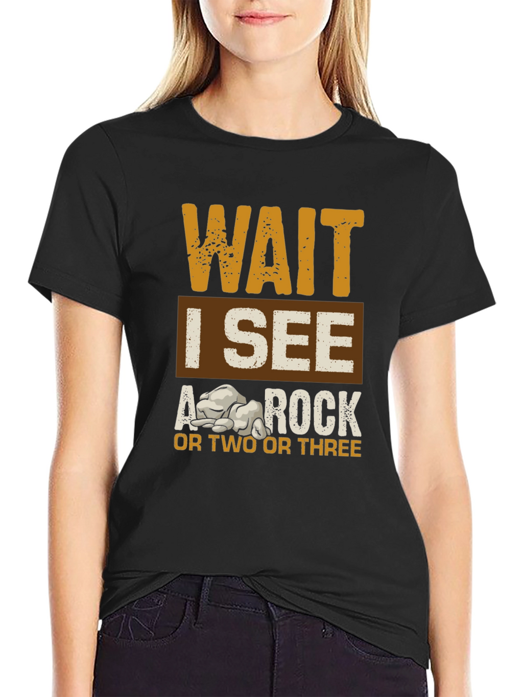 Wait I See A Rock Graphic Tee