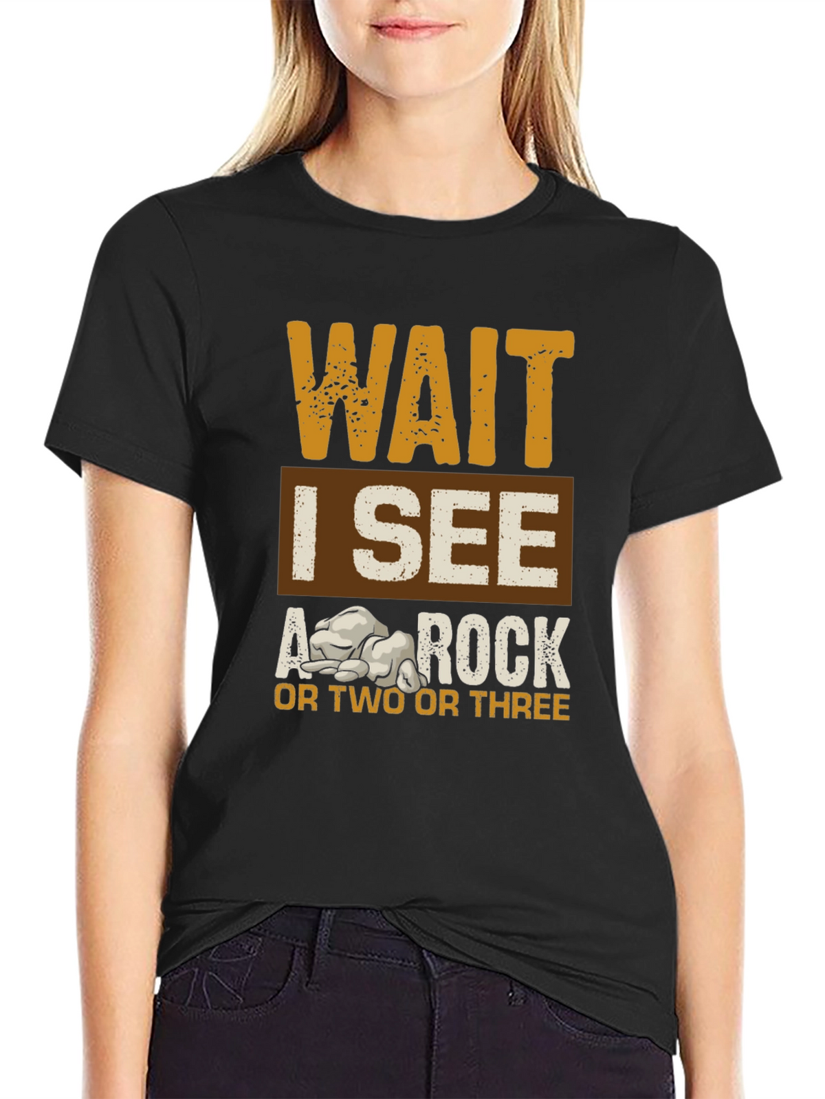Wait I See A Rock Graphic Tee