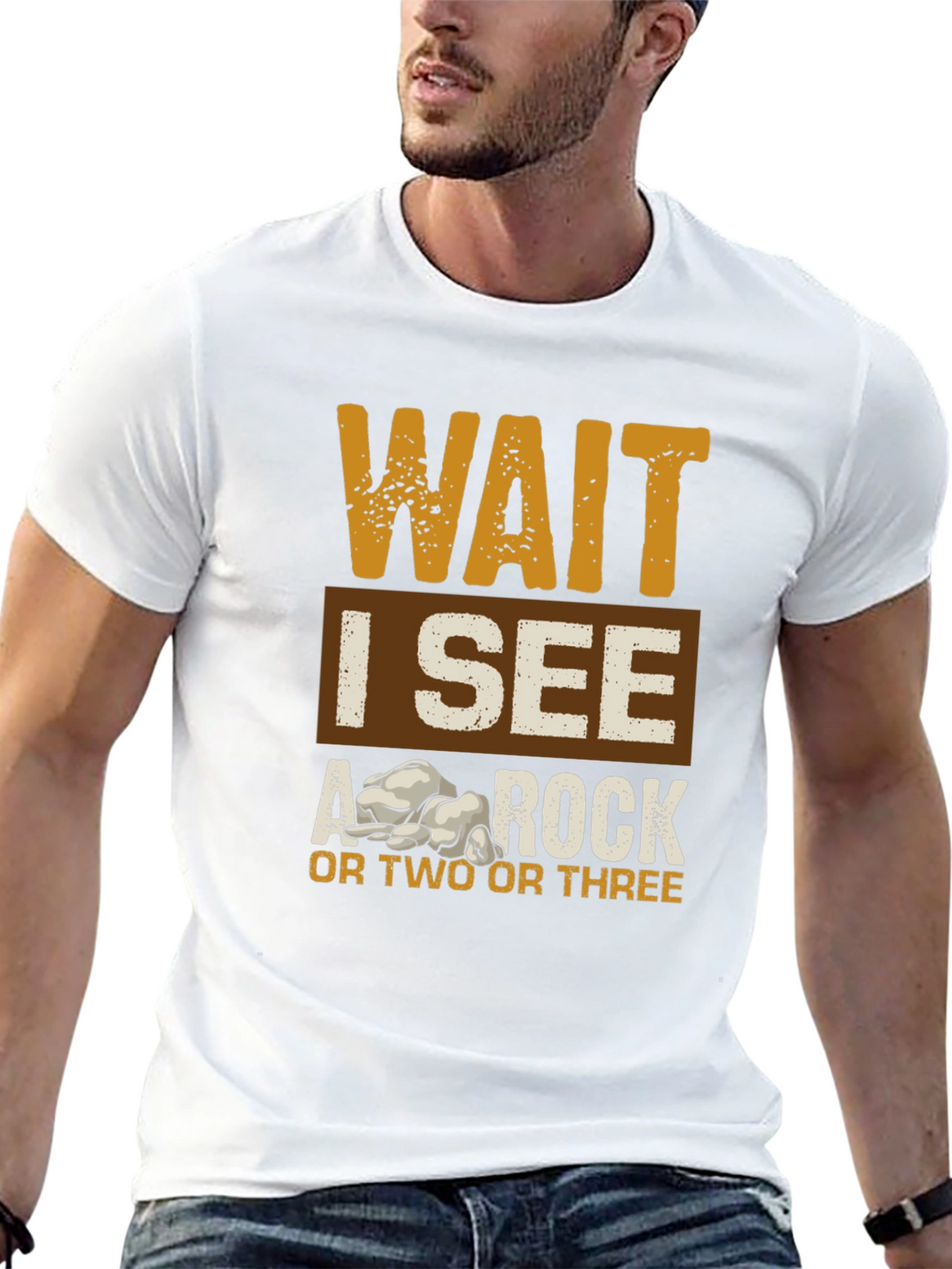 Wait I See A Rock Graphic Tee
