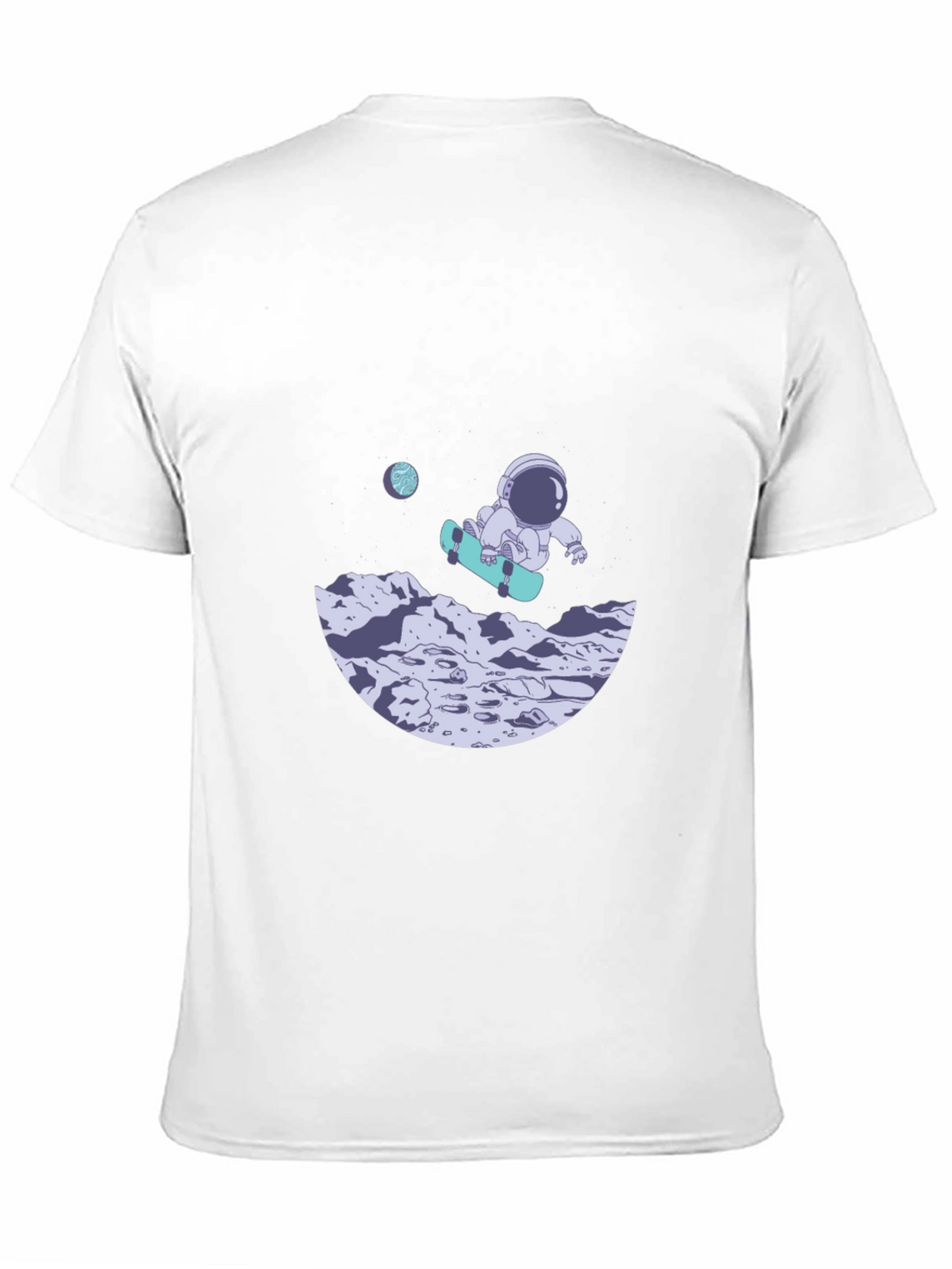 Astronaut Skateboard Black T-Shirt