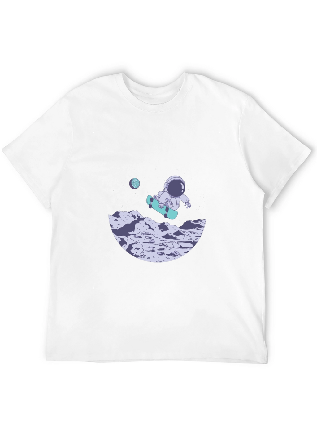 Astronaut Skateboard Black T-Shirt