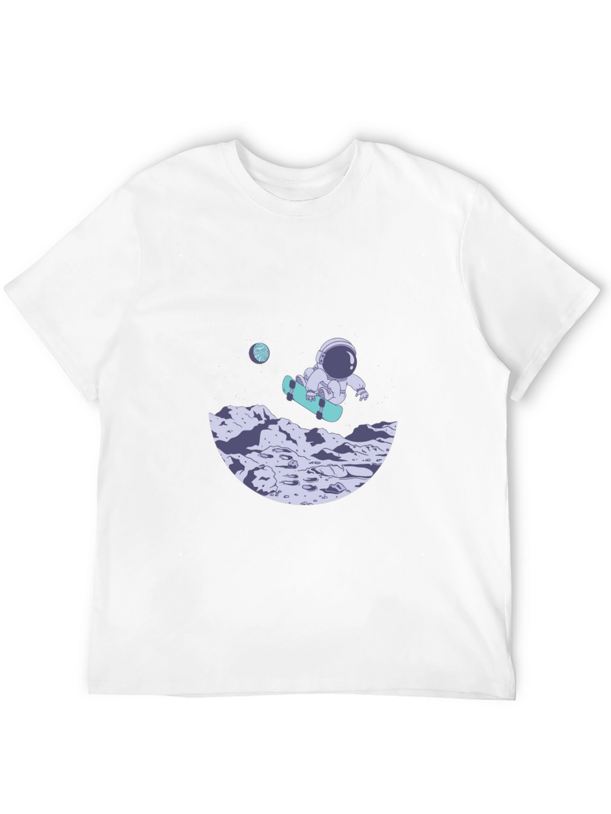 Astronaut Skateboard Black T-Shirt