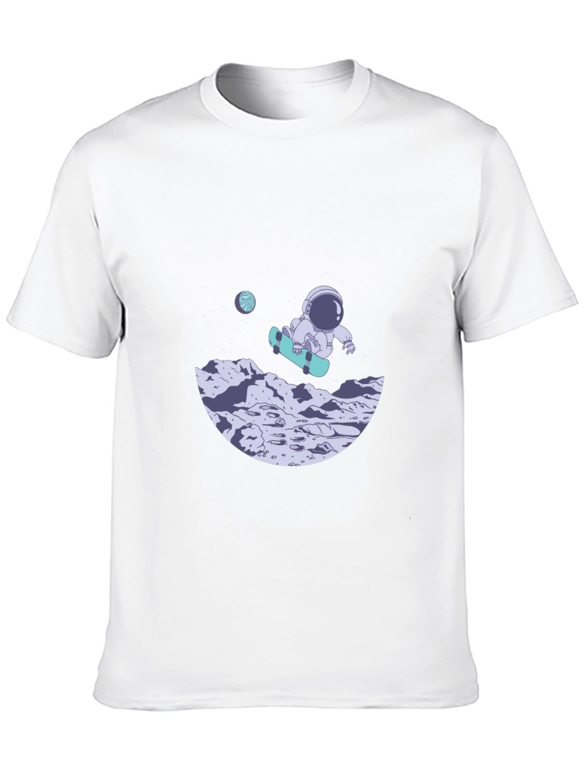 Astronaut Skateboard Black T-Shirt
