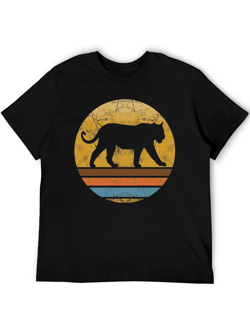 Retro Sunset Panther T-Shirt