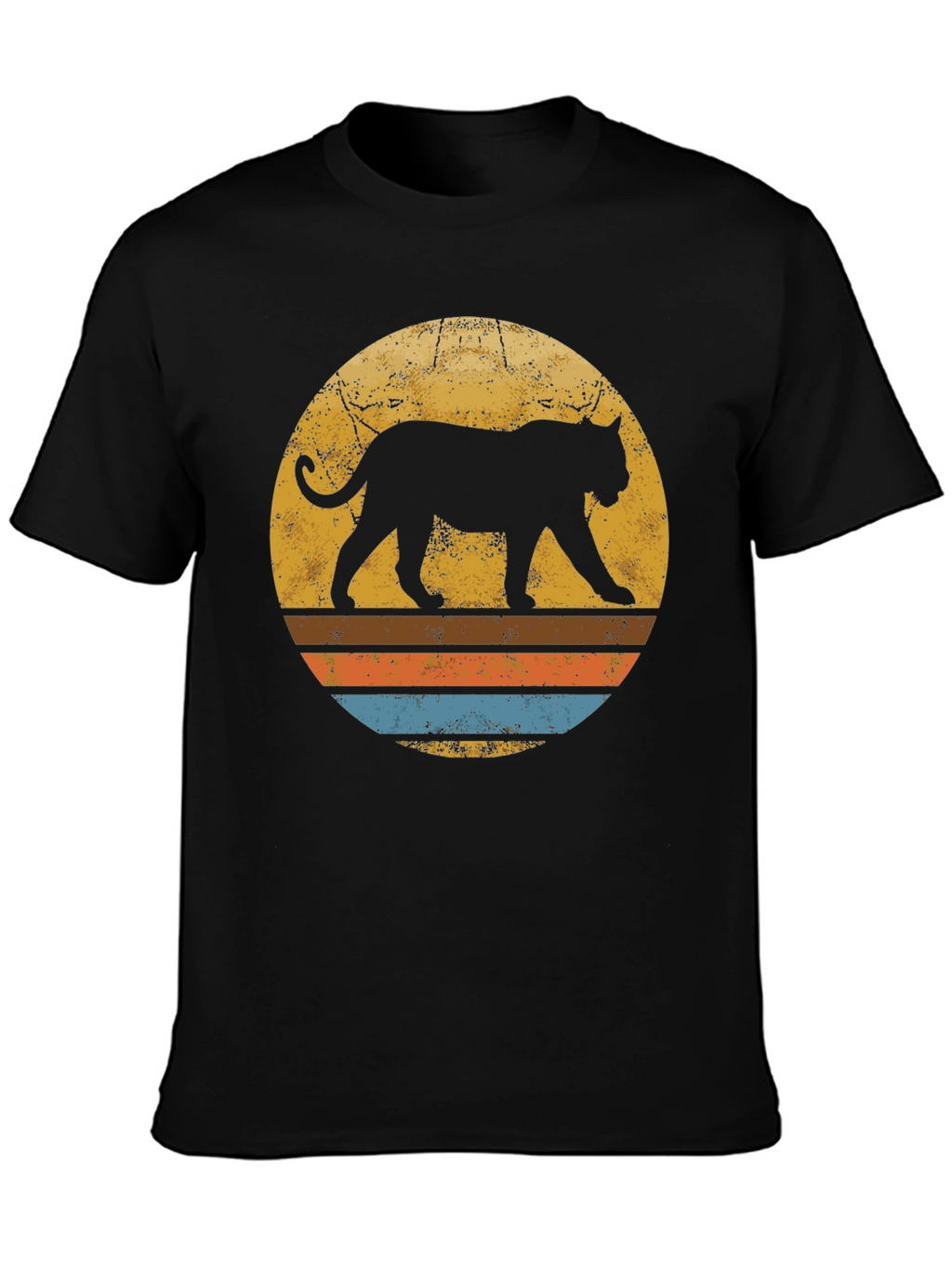 Retro Sunset Panther T-Shirt