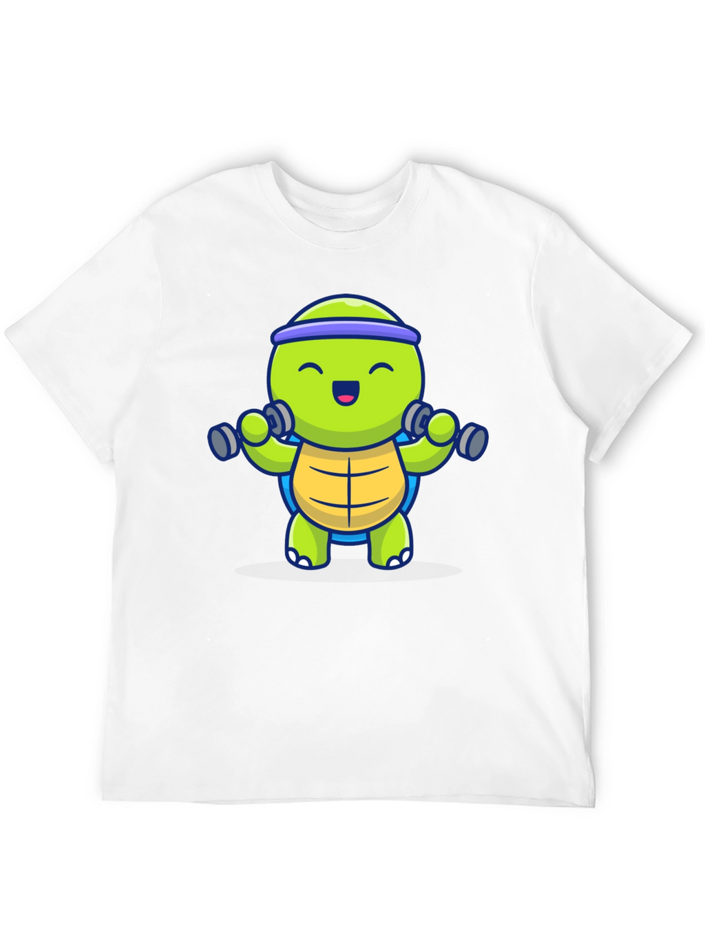 Turtle Lifting Weights Graphic Tee - Black