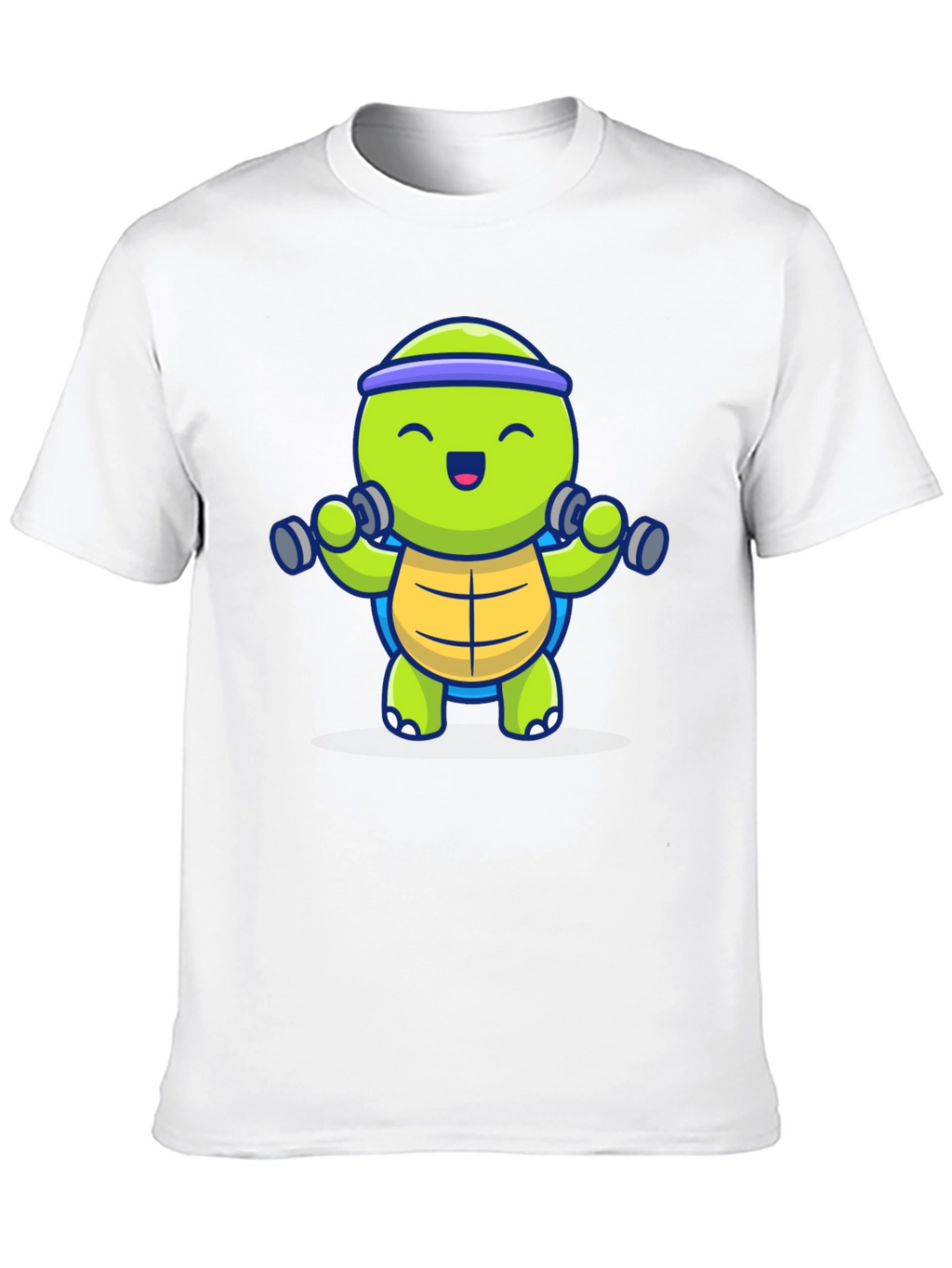 Turtle Lifting Weights Graphic Tee - Black