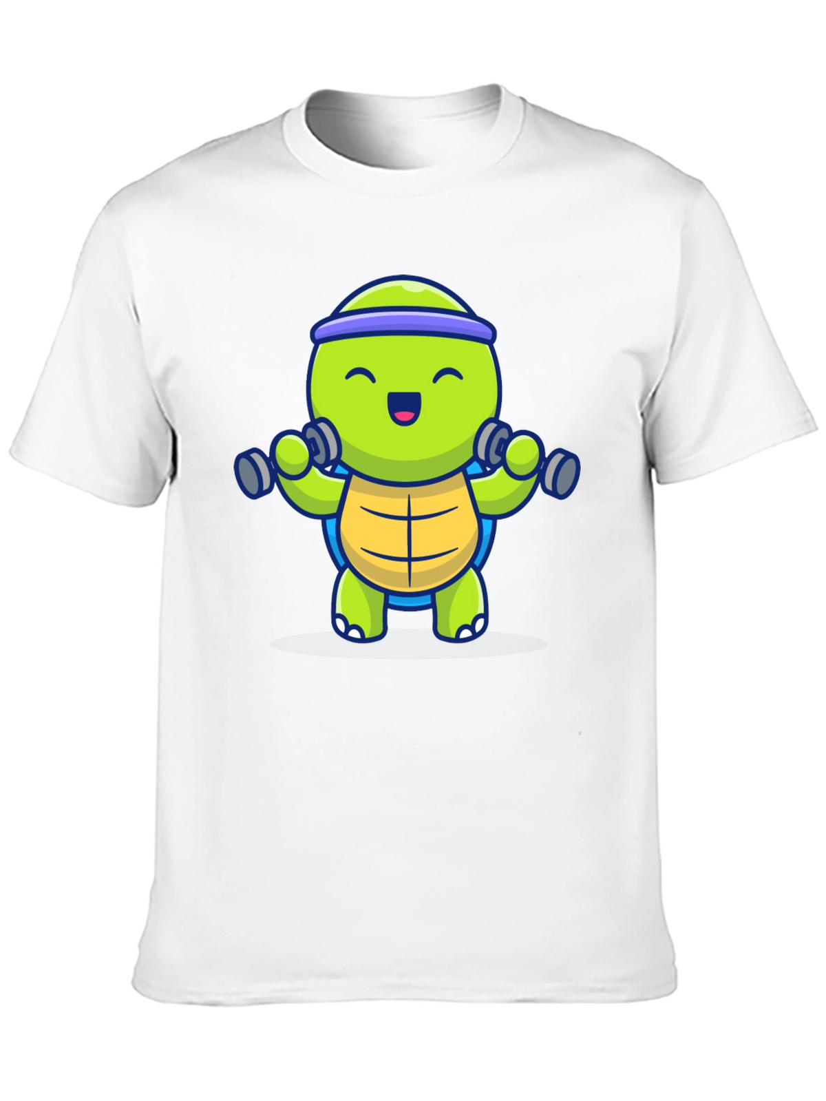 Turtle Lifting Weights Graphic Tee - Black
