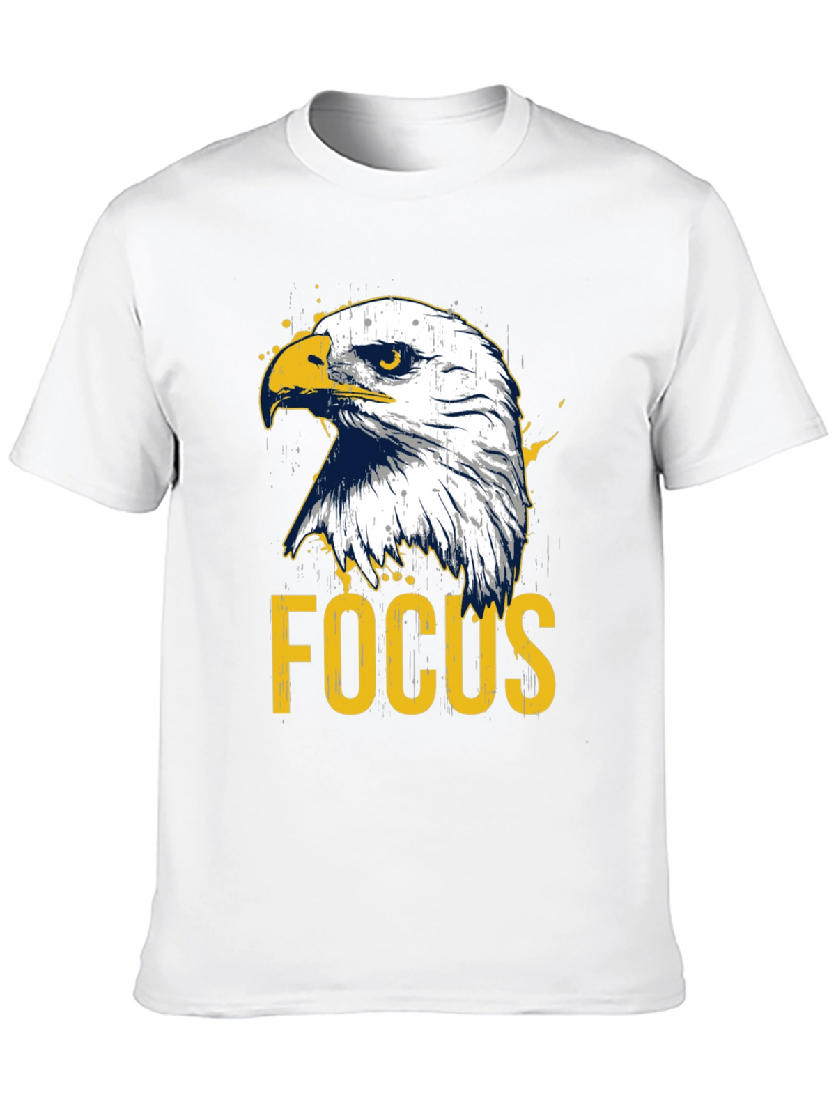 Eagle Focus Graphic Tee - Black Cotton T-Shirt