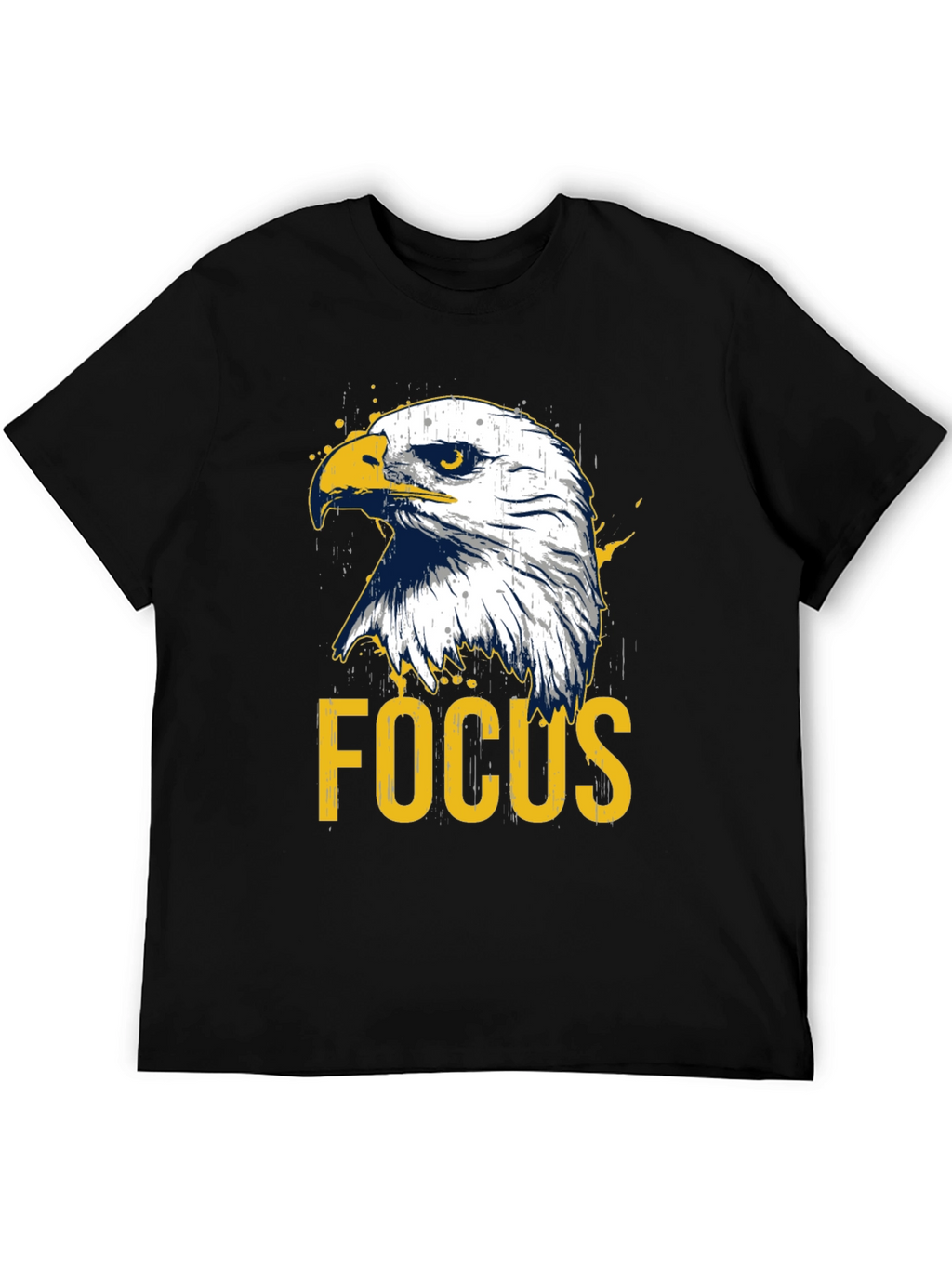 Eagle Focus Graphic Tee - Black Cotton T-Shirt