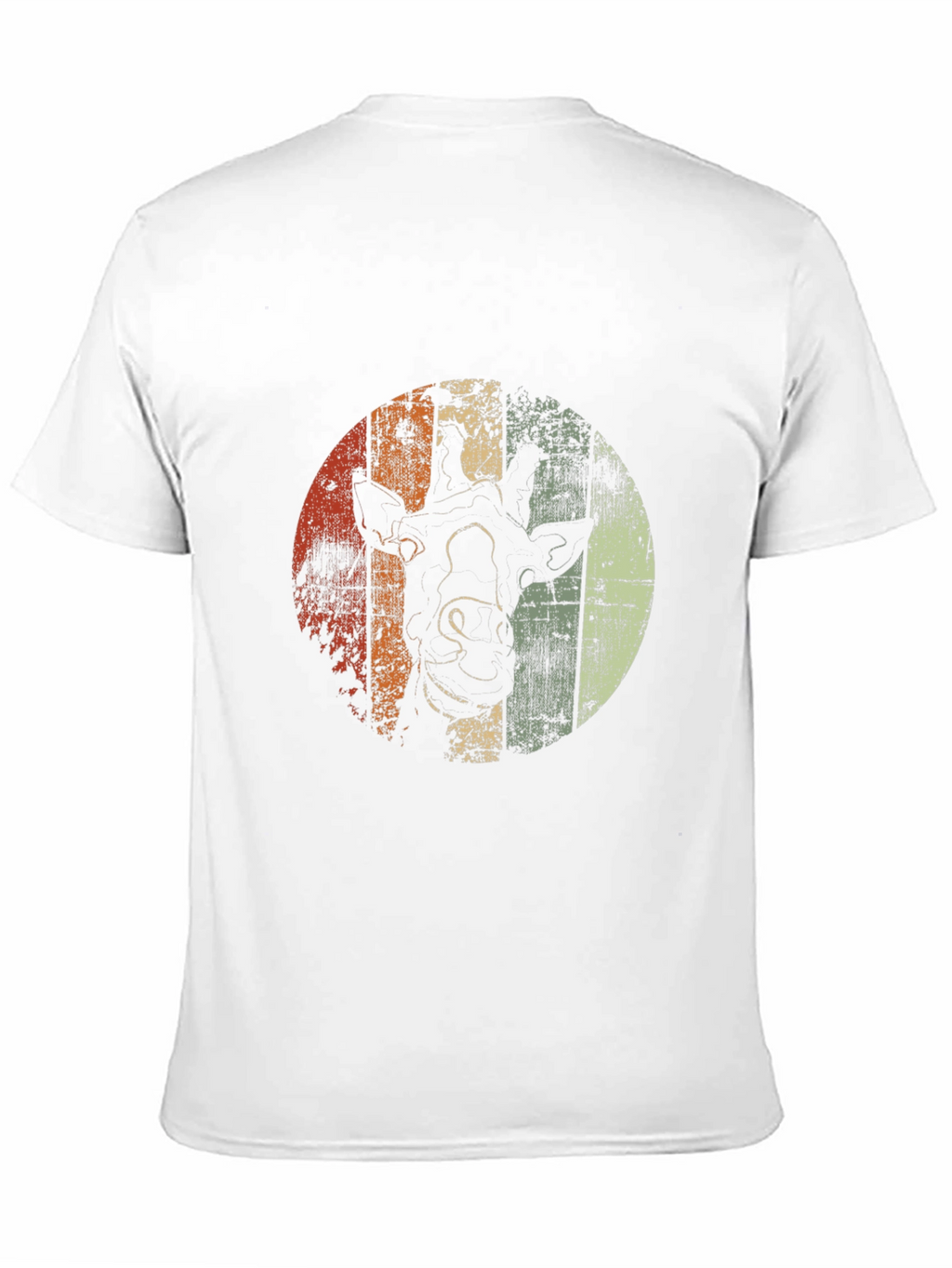 Retro Giraffe Graphic Tee - Stylish Mens Black T-Shirt