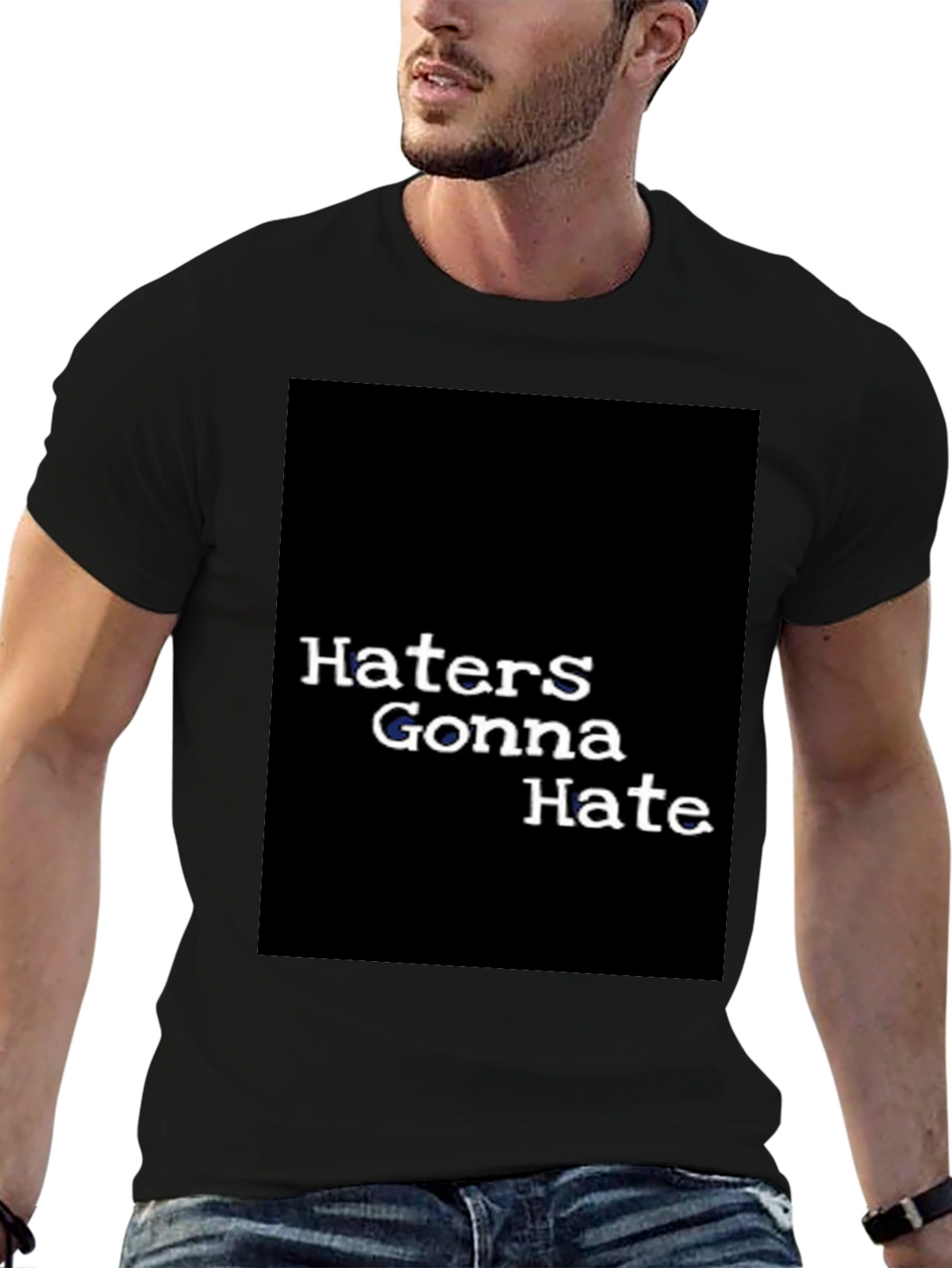 Haters Gonna Hate Graphic Tee - Black