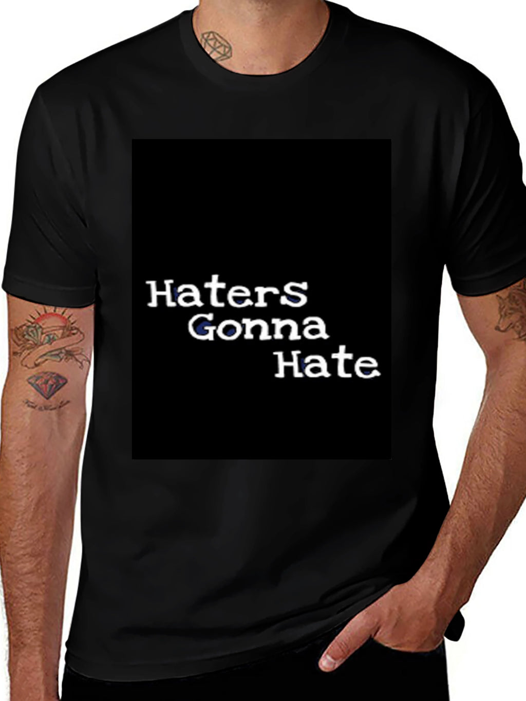 Haters Gonna Hate Graphic Tee - Black