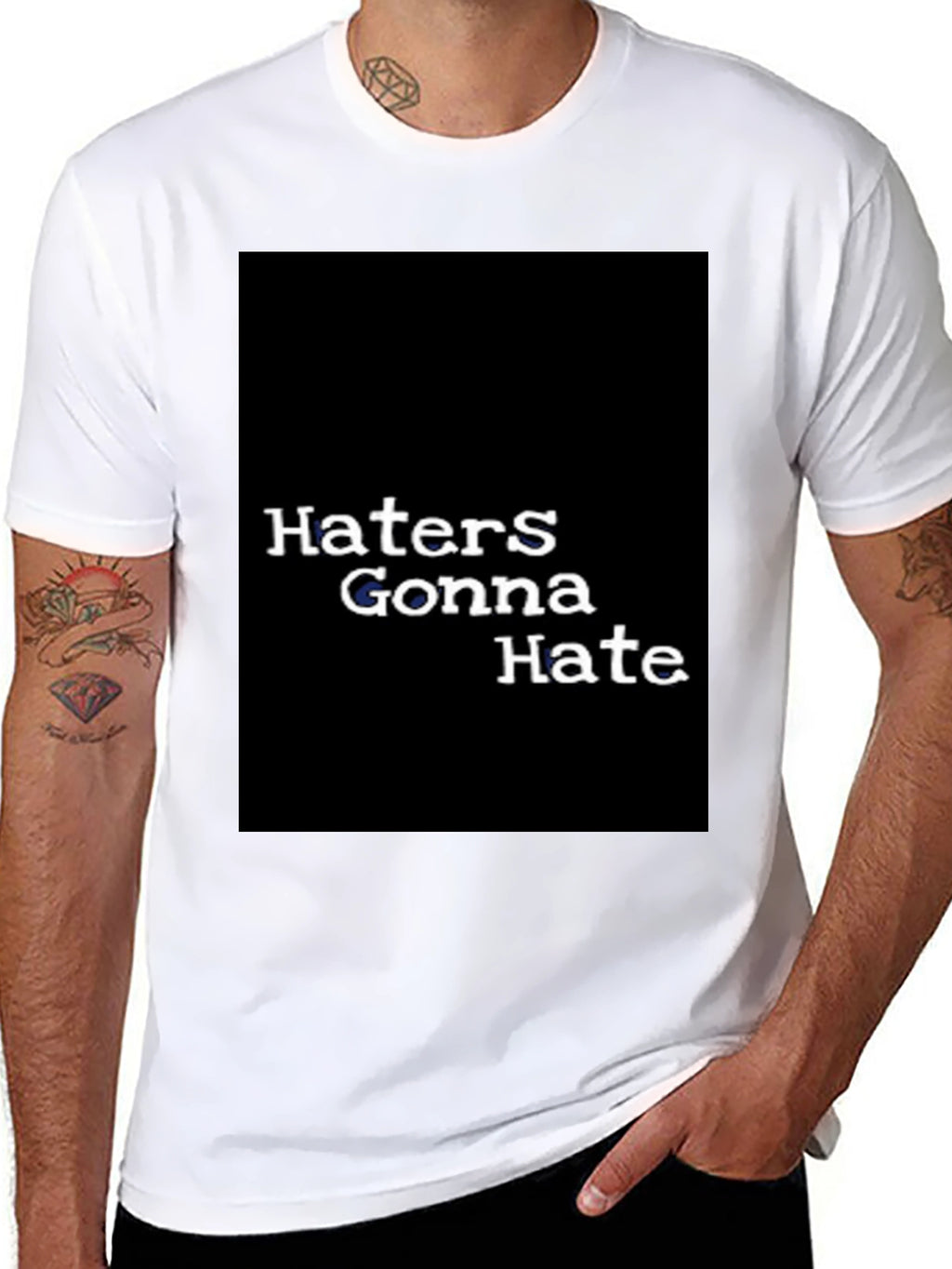 Haters Gonna Hate Graphic Tee - Black