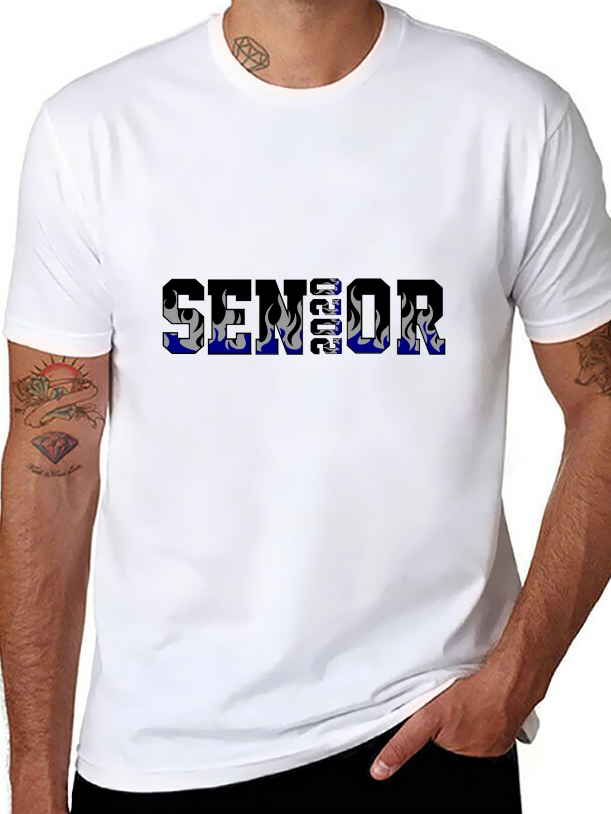 Senior Flame Graphic T-Shirt