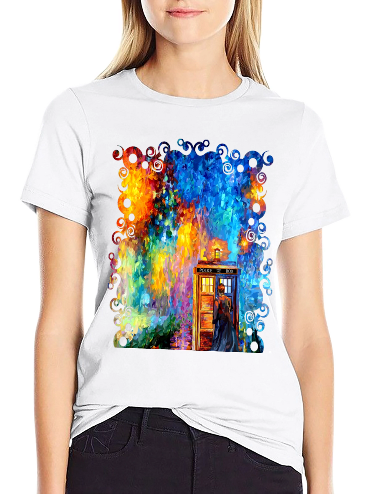 Whimsical TARDIS Graphic Tee