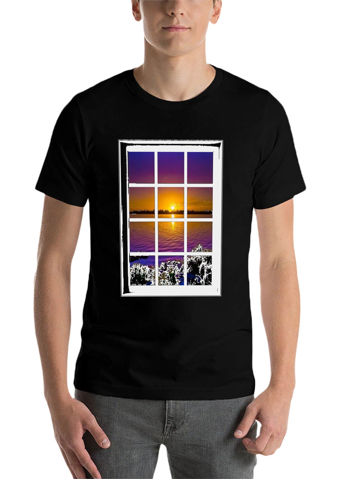 Sunset Window T-Shirt - Nature Lovers Tee