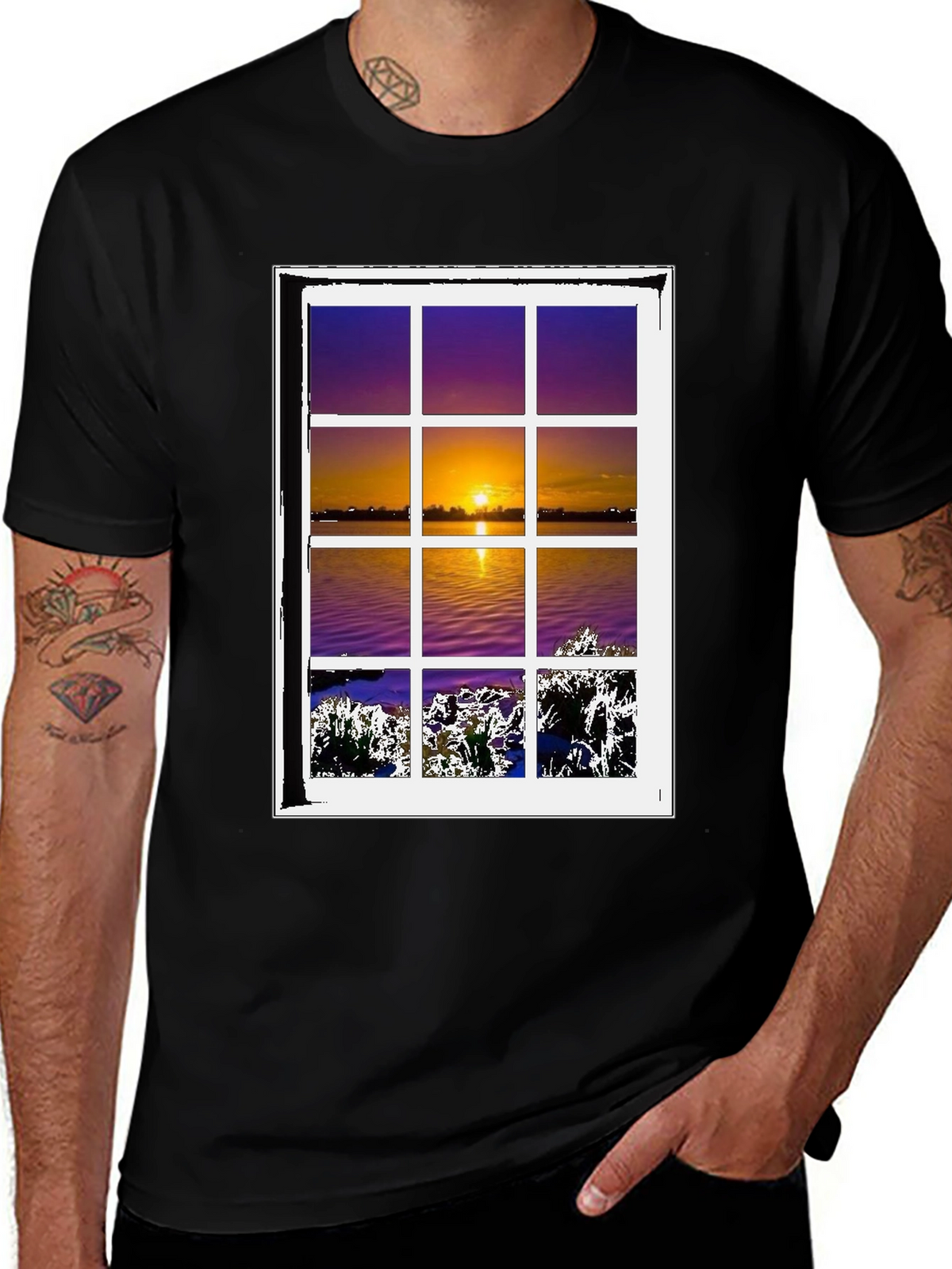 Sunset Window T-Shirt - Nature Lovers Tee