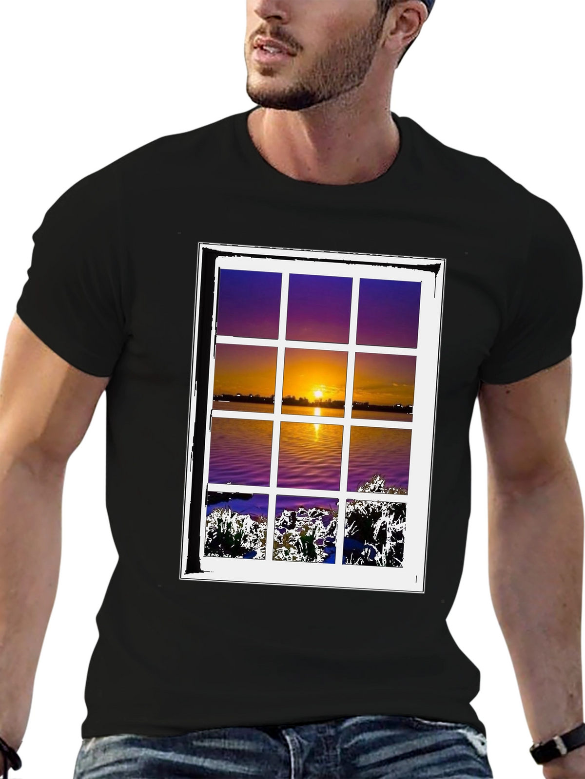 Sunset Window T-Shirt - Nature Lovers Tee