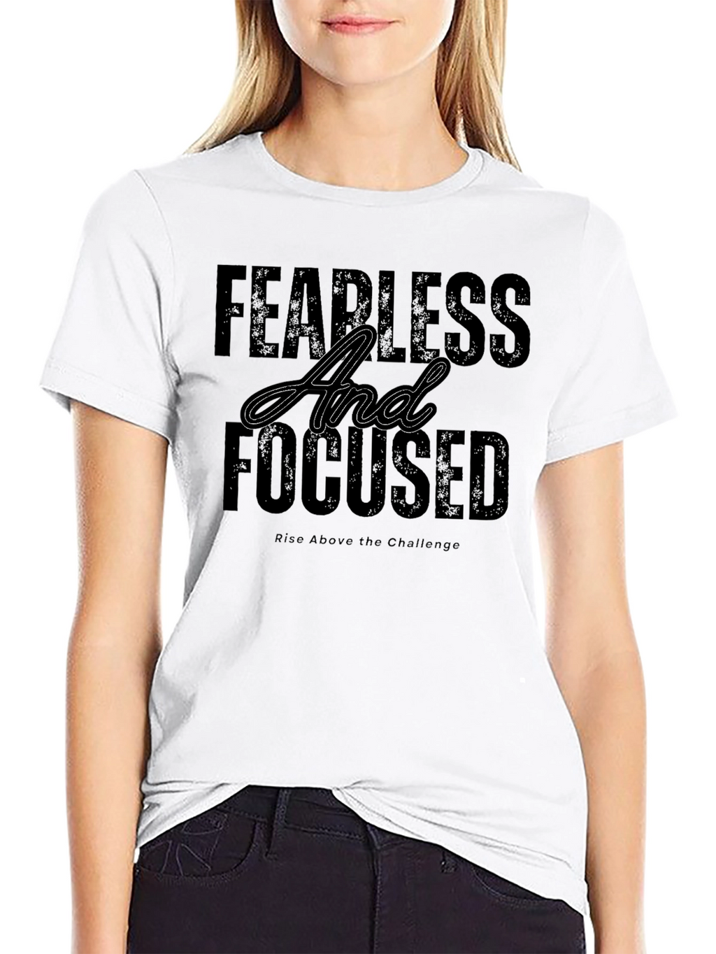 Fearless & Focused Black Graphic T-Shirt
