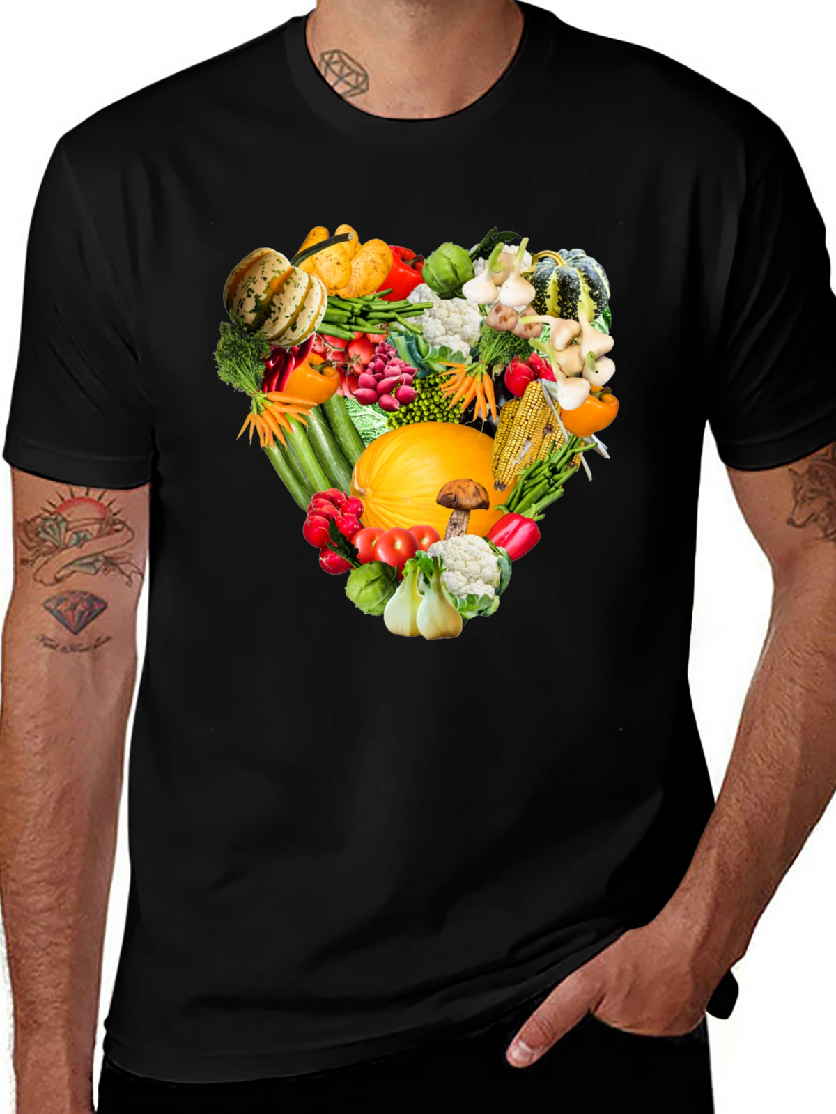 Vegetable Heart T-Shirt - Healthy Food Tee