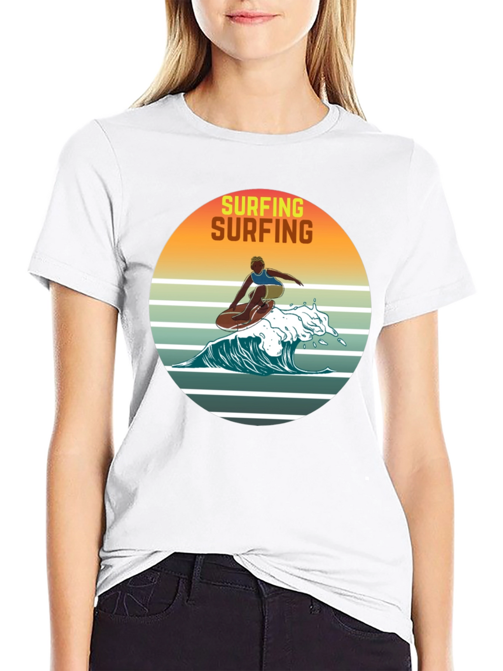 Retro Surfing Graphic Tee
