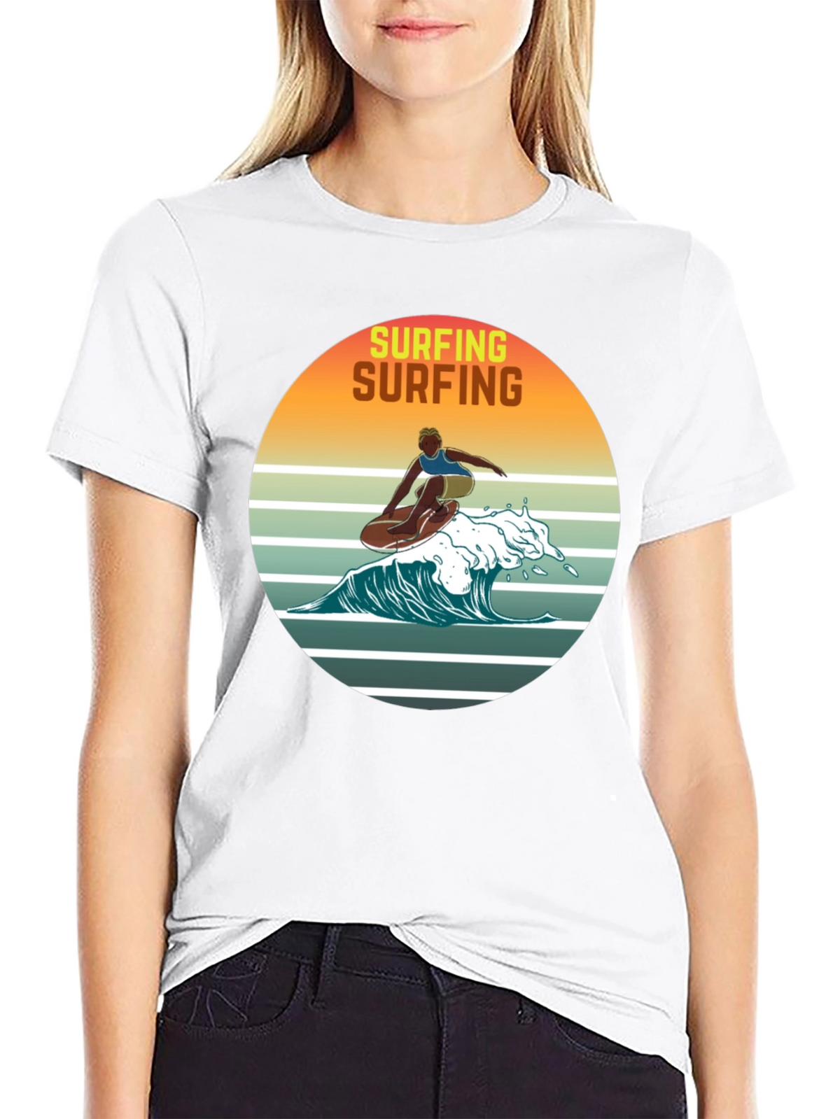 Retro Surfing Graphic Tee