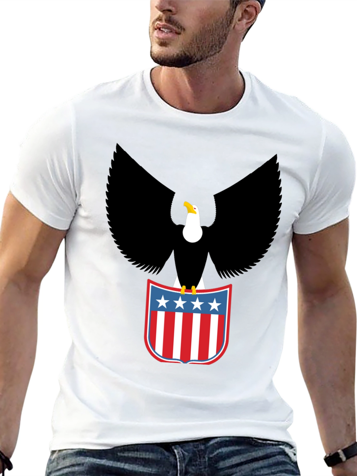 American Eagle Graphic T-Shirt - Patriotic USA Pride