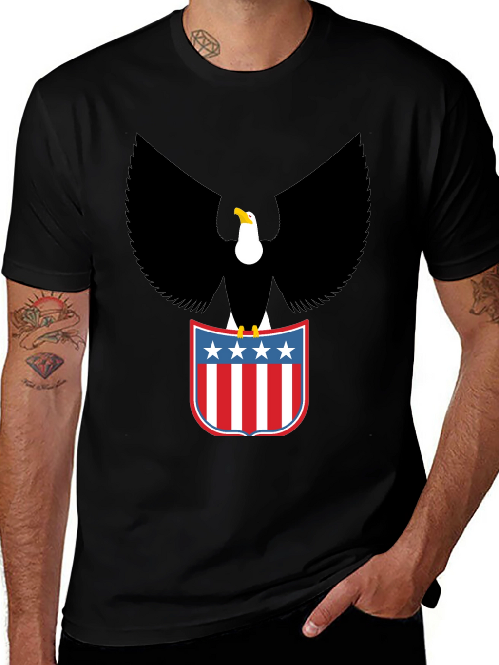 American Eagle Graphic T-Shirt - Patriotic USA Pride