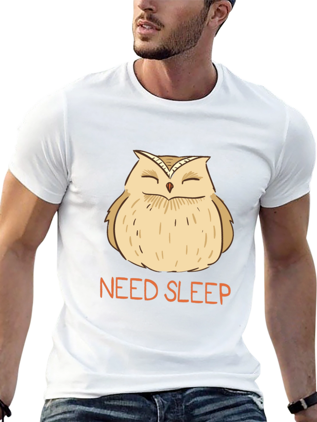 Need Sleep Owl Graphic Tee - Black T-Shirt
