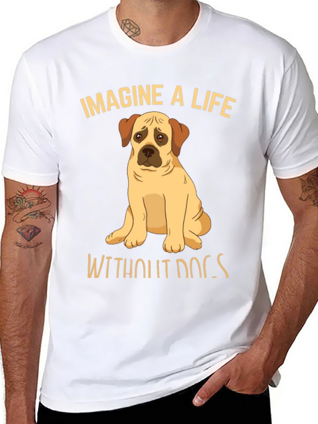 Imagine A Life Without Dogs Graphic T-Shirt